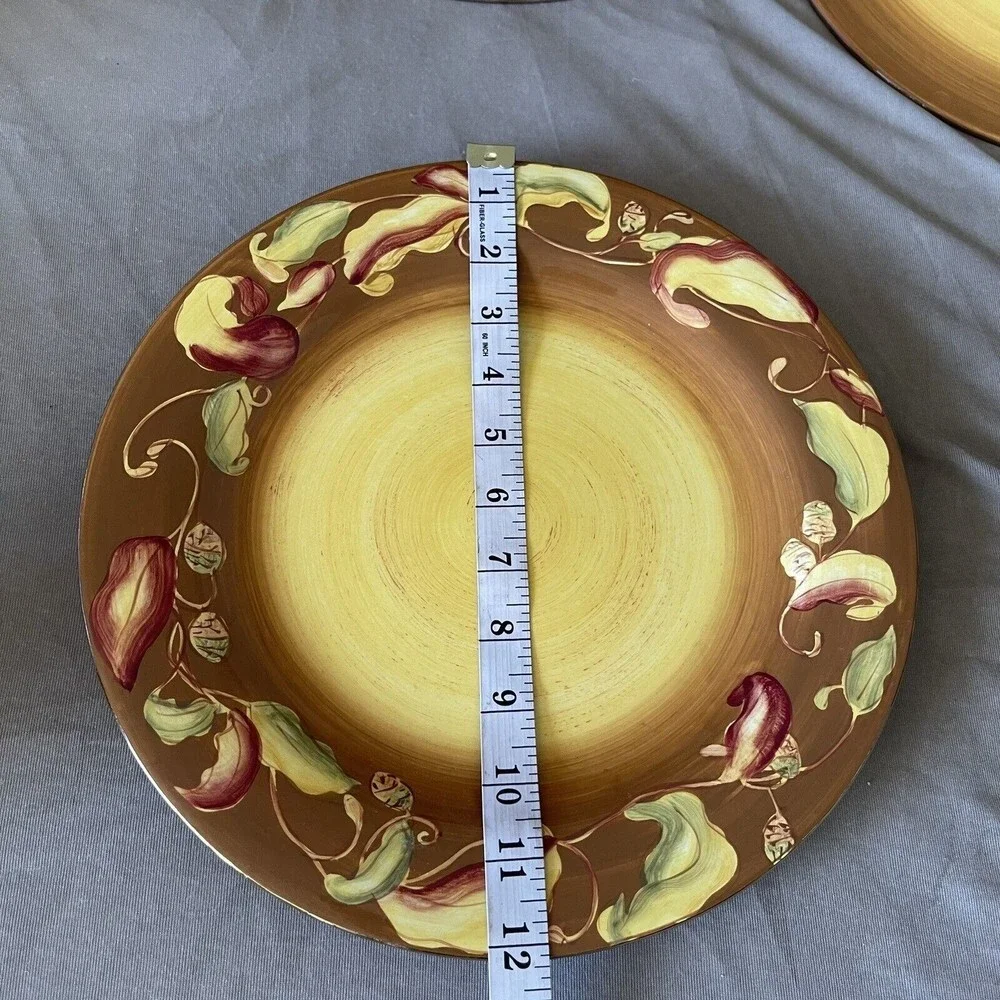Thanksgiving  Dinner Plates Laurie Gates Coronado Collection Set 4 Chilli Pepper